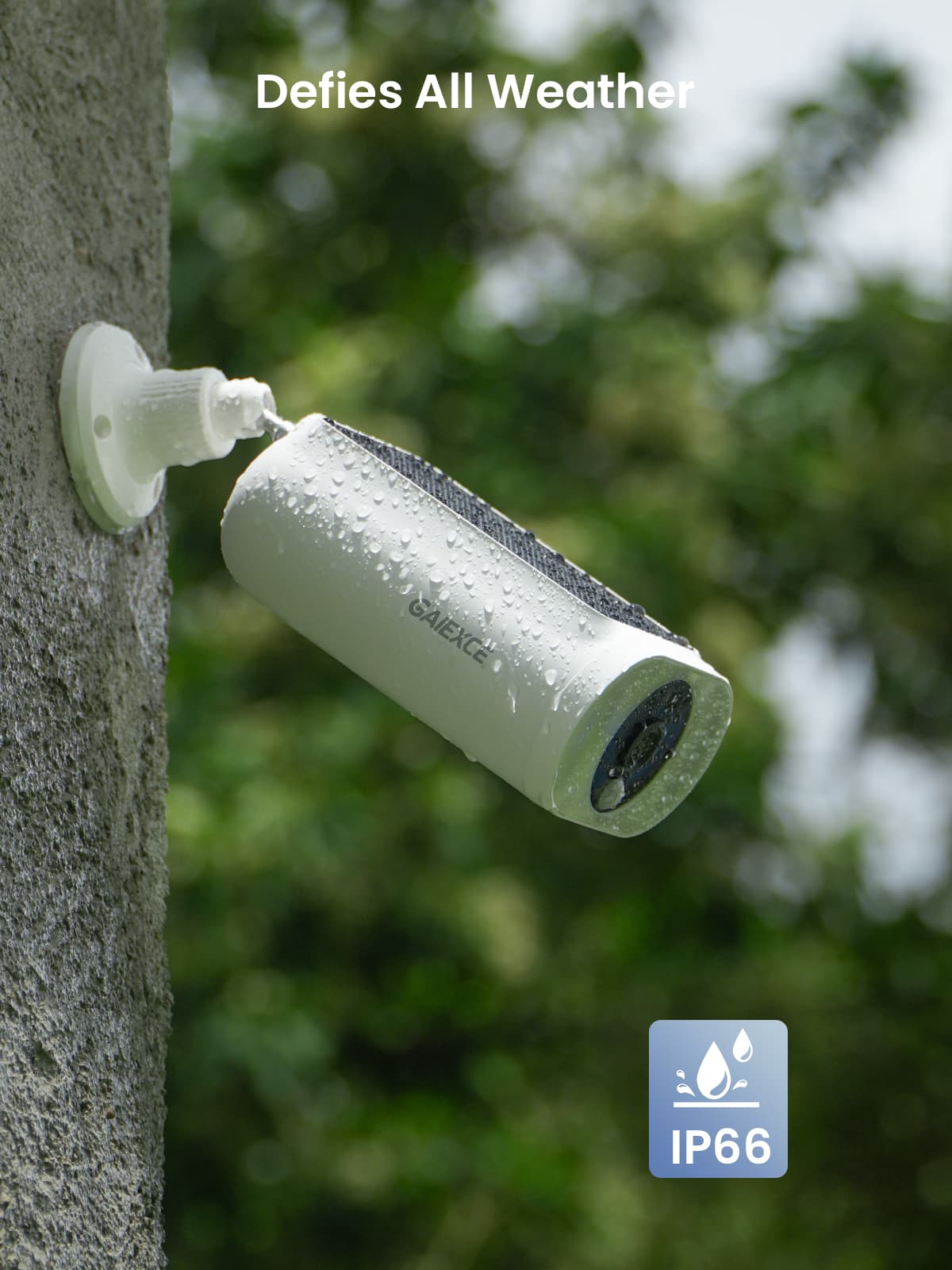 2K 4MP Wireless 2.4/5 Ghz Wi-Fi Security Camera Outdoor with Integrated Solar Panel