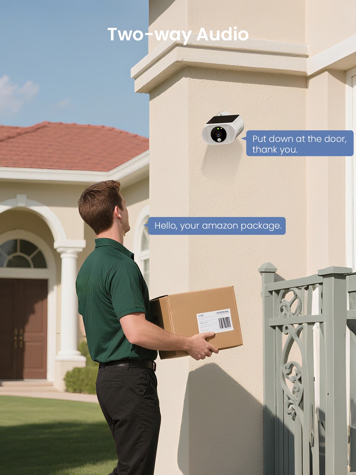2K 4MP Wireless 2.4/5 Ghz Wi-Fi Security Camera Outdoor with Integrated Solar Panel