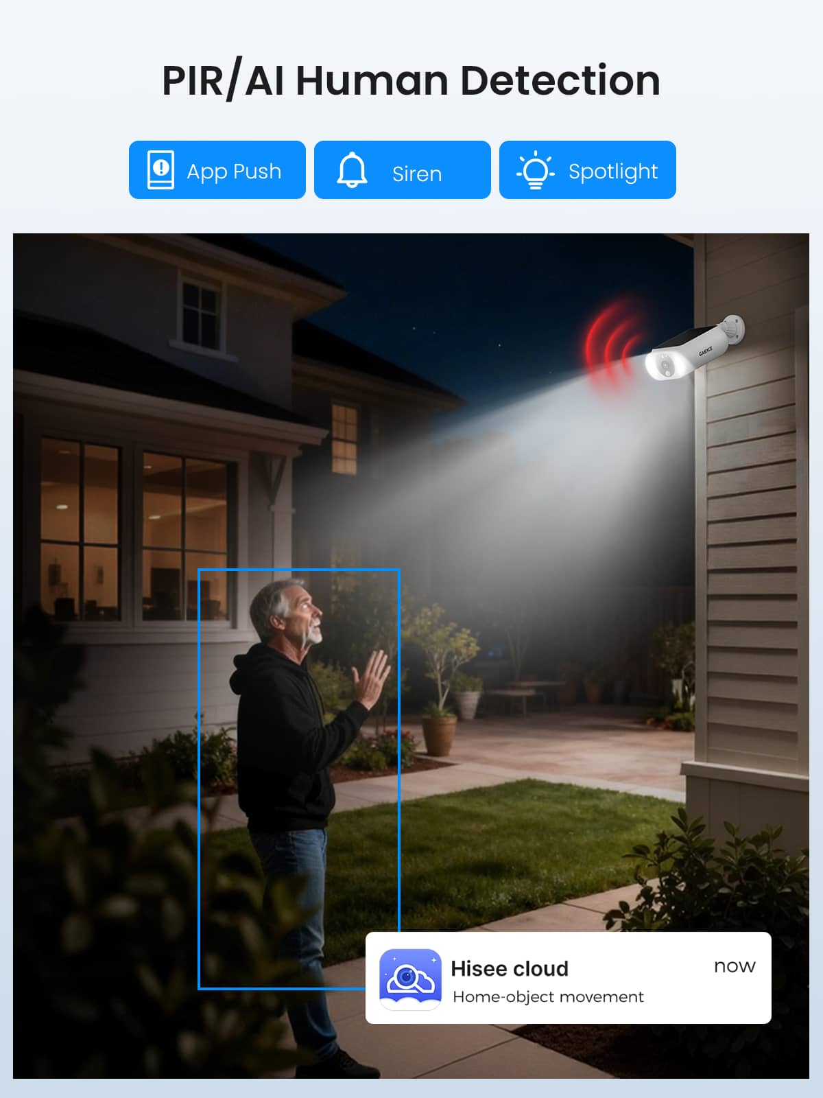 [Wireless Pro, 2.4G&5G WiFi, Expandable 10Channels System] 4MP Wireless Solar Security Camera with 64G Local Storage and Two-Way Audio