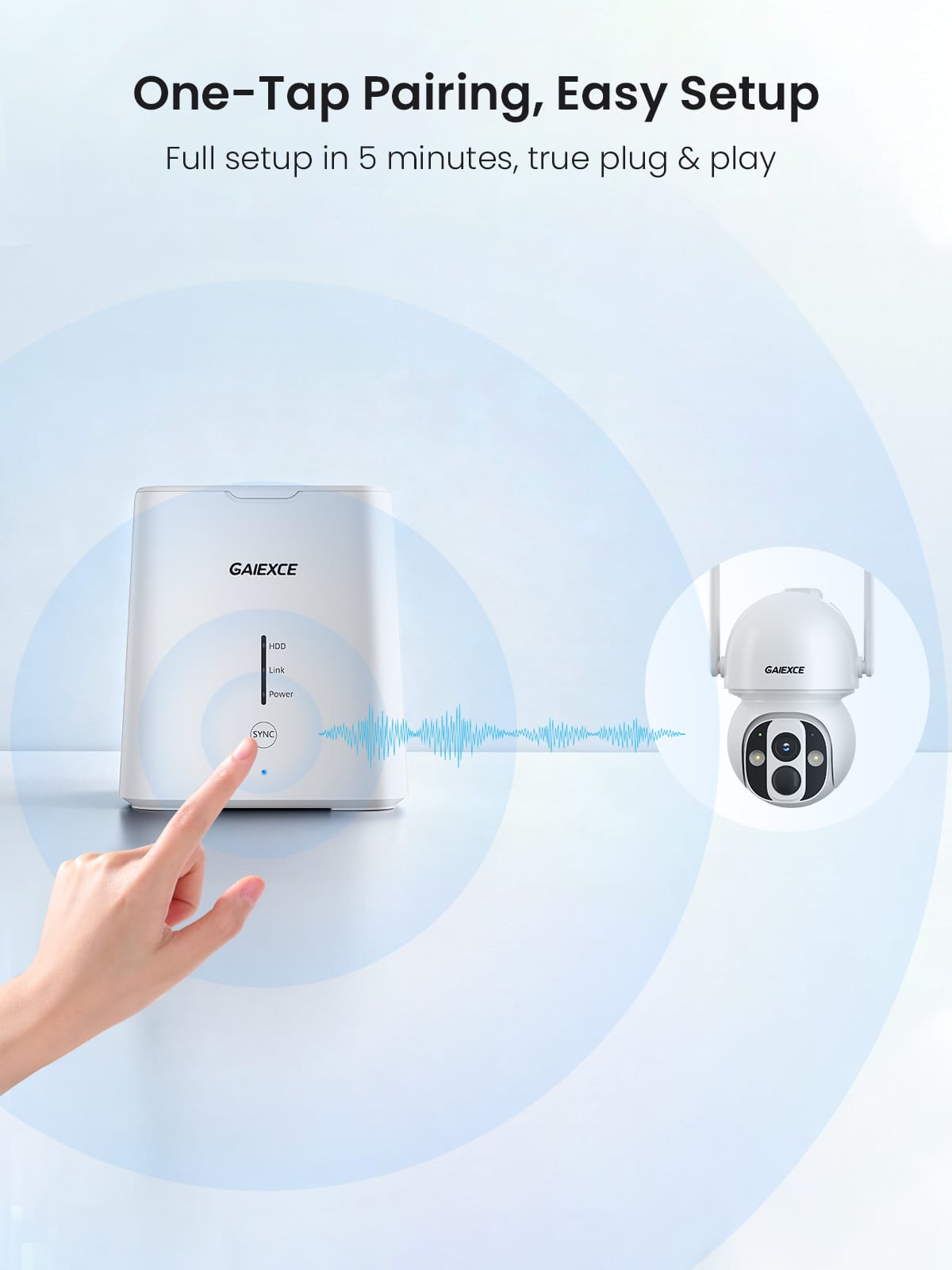 [Wireless Pro, 2.4G&5G WiFi, Expandable 10Channels System] 4MP Wireless Solar 360° Pan & Tilt Security Cameras with Local Storage