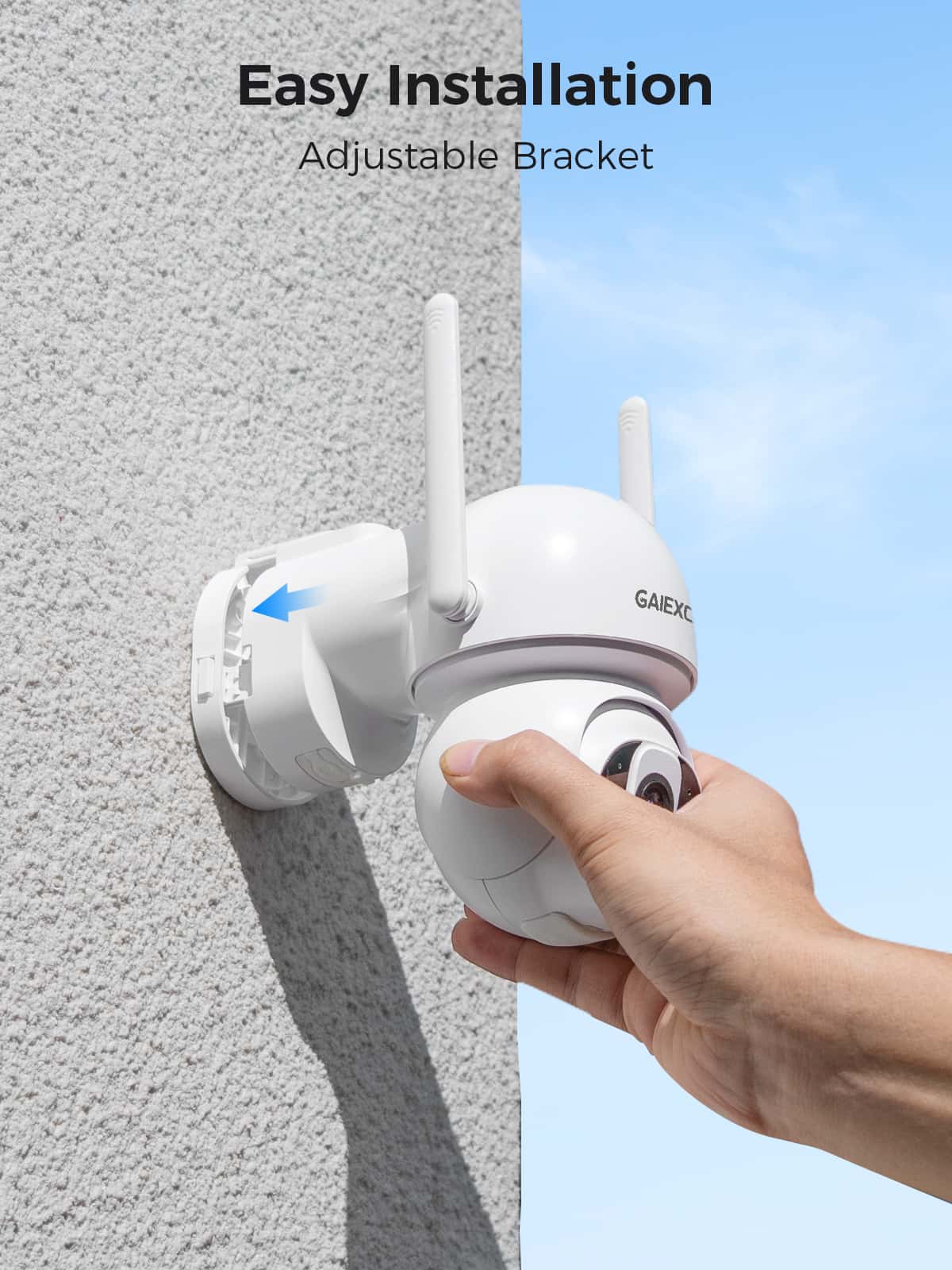 4MP 2.4/5GHz WiFi Pro Solar PTZ Security Camera with Solar Panel