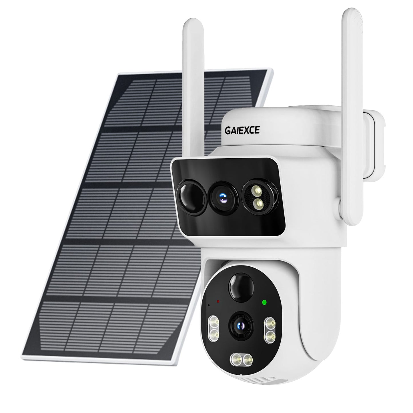 4MP Wireless 2.4G & 5G Solar Dual Lens PTZ 360° Camera with Two-Way Audio
